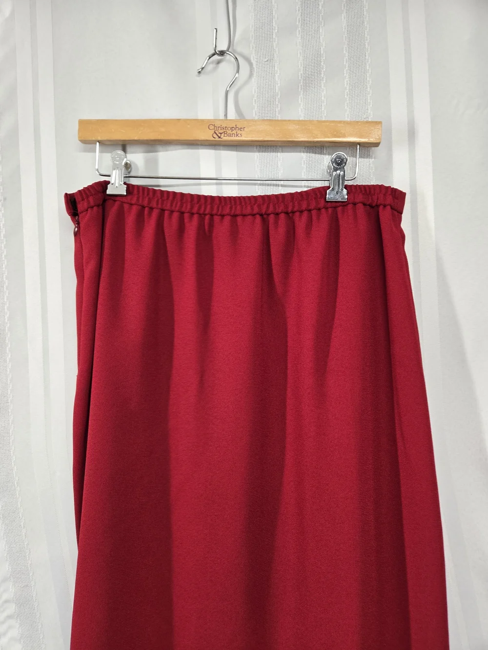LESLEI FAY WOMENS Red Pleated MAXI Skirt - Classic SIZE 14